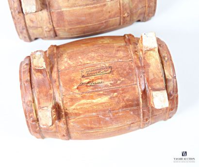 ROMACREA School 
Pair of half-barrel-shaped...