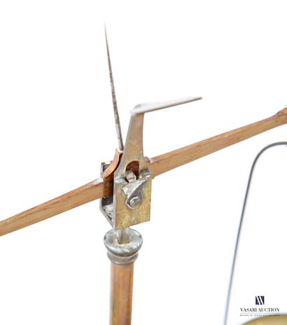 Bronze and metal trébuchet scale resting...