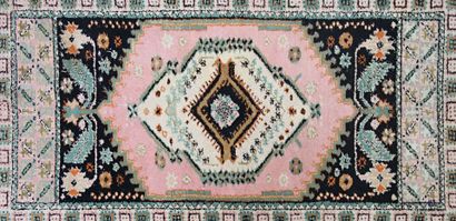 North African rug (wool warp, weft, and pile),...