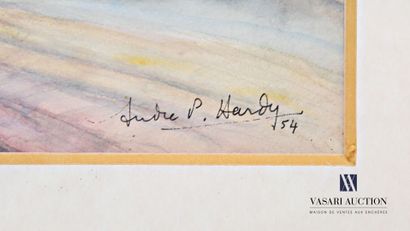 HARDY André-Pierre (1909-2005)
Animated street
Watercolor...