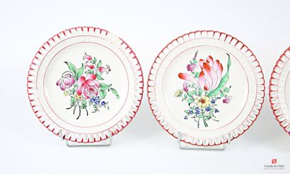 LUNEVILLE Manufacture 
Set of five porcelain...