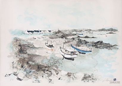 HUCHET Urbain (1930–2014), after
Boats at...