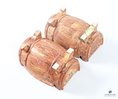 ROMACREA School 
Pair of half-barrel-shaped...
