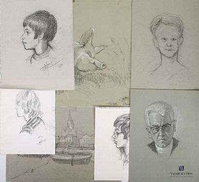 YING Y.
A set of eight drawings, including...