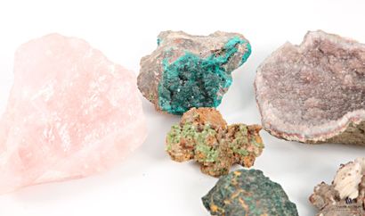 Set of seven assorted mineral stones