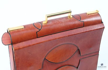 ITALY - SILVANI
Rectangular brown leather...