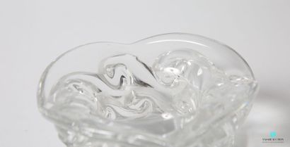 BACCARAT
Crystal ashtray, with a body edged...