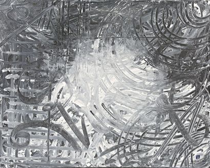 Contemporary Art 
Black-and-white abstraction....