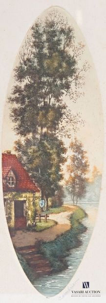 CEMBRIER (20th century) 
Thatched cottages...