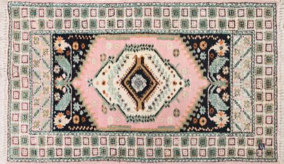 North African rug (wool warp, weft, and pile),...