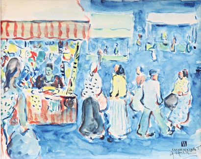 HIQUET Adolphe (1899-1965)
Market stroll...