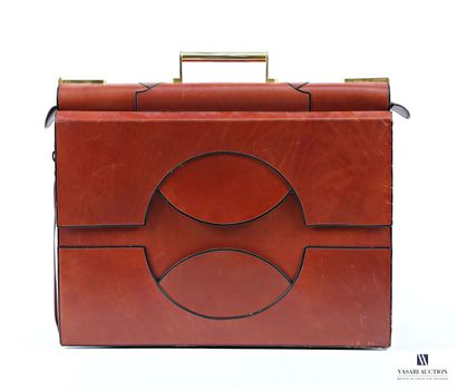 ITALY - SILVANI
Rectangular brown leather...