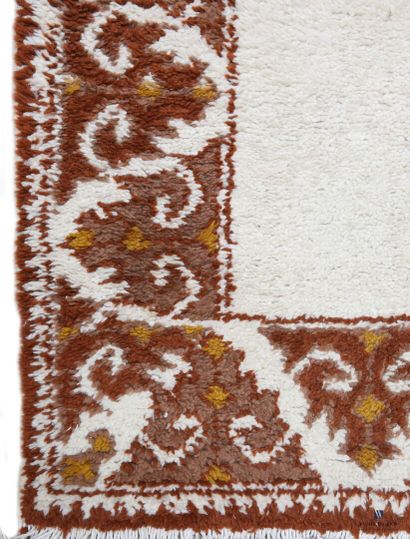 North African rug (wool warp, weft, and pile),...