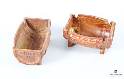ROMACREA School 
Pair of half-barrel-shaped...
