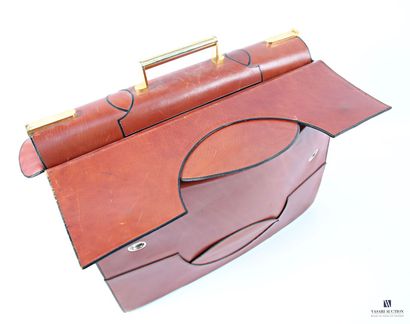 ITALY - SILVANI
Rectangular brown leather...