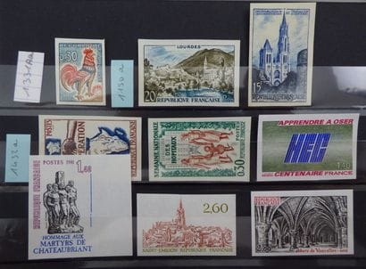 France: Unperforated, 9 copies, XX - Very...