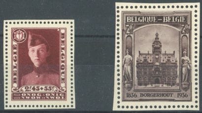 Belgique 1932/36 : les 2 timbres