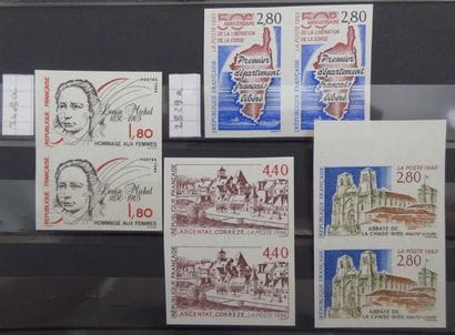 France: Unperforated, 8 copies, XX - Very...