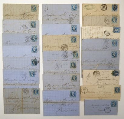 France 1867/1869 : Beau lot de 22 enveloppes...