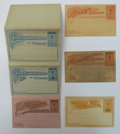 Congo Belge : Lot de 6 entiers postaux neufs,...