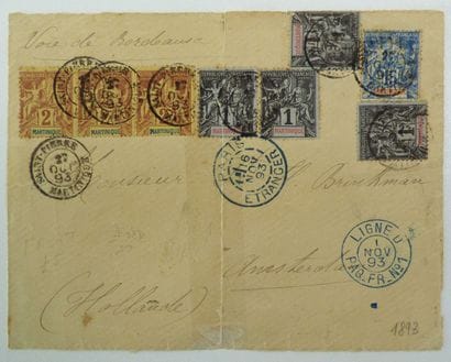 Martinique, 1893: Envelope front (archival...