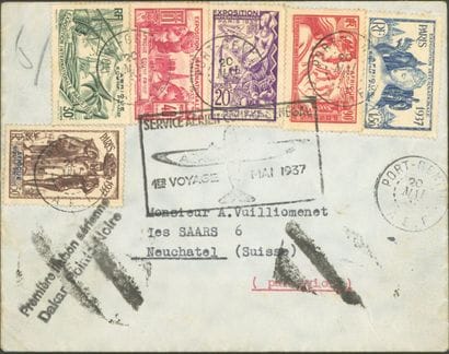 France 1937 : Première liaison vers le Sénégal,...