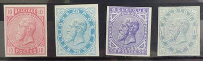 Belgium 1883: No. 38/41, the imperforated...
