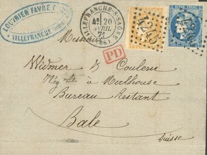 France 1871 : Bordeaux : belle enveloppe...