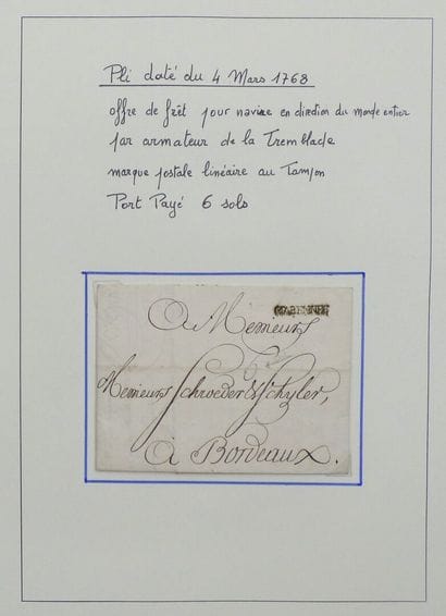 France: Letter dated March 4, 1768, from...