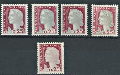 France: Marianne by Decaris, 0.25c, set of...
