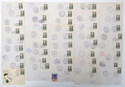 France SCOTEM : 40 enveloppes avec oblitérations...