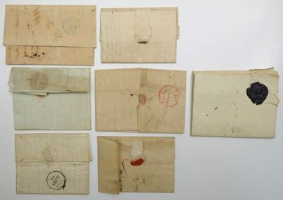 France 1824/80: 7 letters with beautiful...