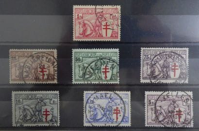 Belgique 1934 : Nr 394/400, les 7 valeurs,...