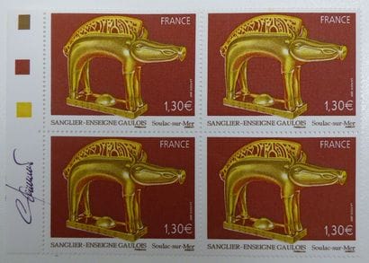 France 2007: Set of 4 with engraver's signature,...