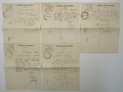 France, 1855: 5 Telegraphic Dispatches