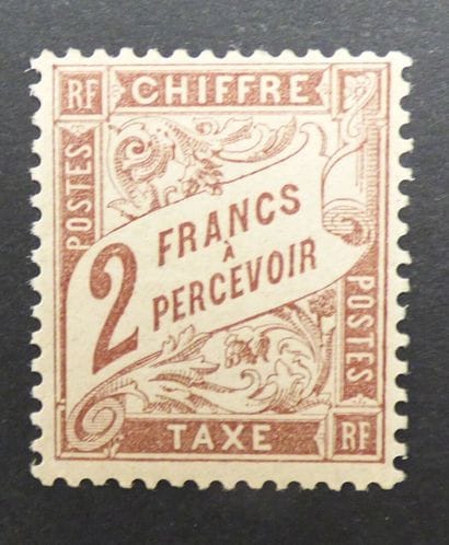 France 1884: TX 26, 2F brown, XX - Very Good...