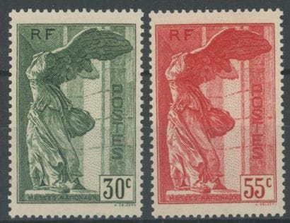 France Samothrace: 2 denominations, XX, Y...