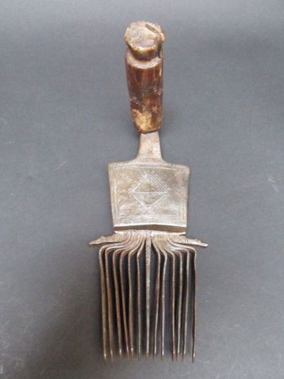 Peigne à carder la laine 

Long. : 23 cm