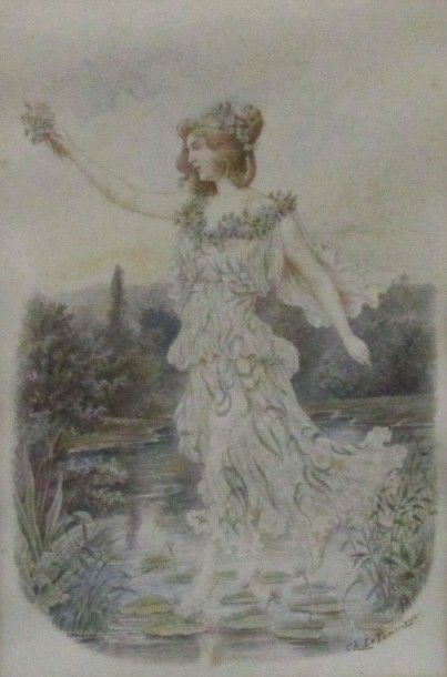 CH LE TOURNEUR

Elégante aux nénuphares

Aquarelle...