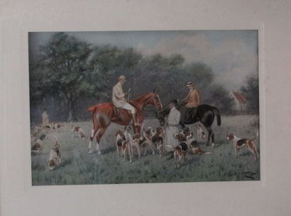 G. WHRIGHT

Le départ de chasse

Lithographie

48...