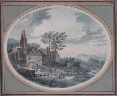 Quatre gravures représentant Le Voyage à...
