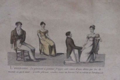 Quatre gravures représentant Le Voyage à...