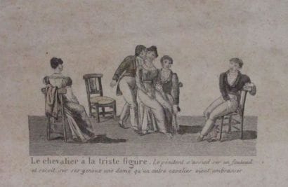 Quatre gravures représentant Le Voyage à...