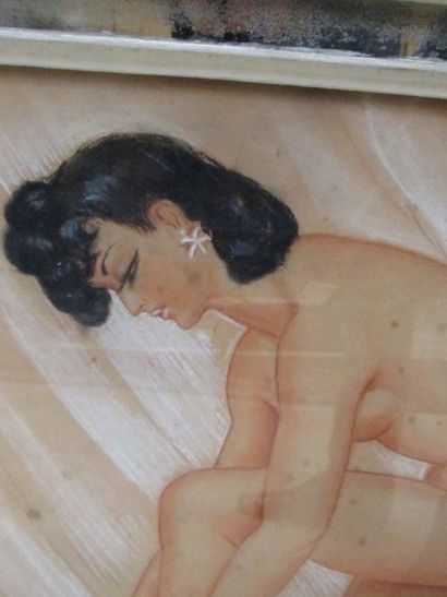 MADETE

Nue de femme à la ballerine

Pastel

Signé...