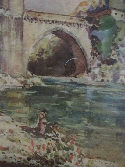 HOUITTIERP

Le Pont d'Orthez

Aquarelle

Signée...