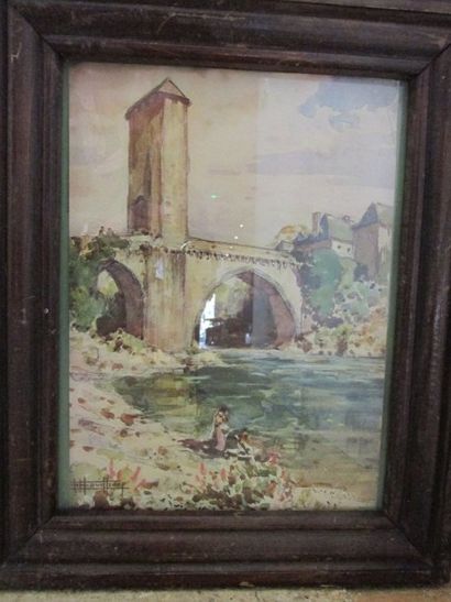 HOUITTIERP

Le Pont d'Orthez

Aquarelle

Signée...