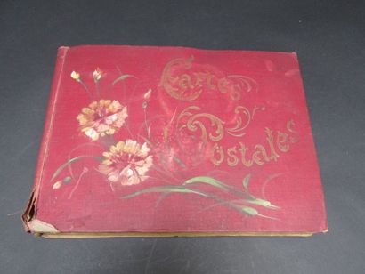 Album de cartes postales oblitérées début...