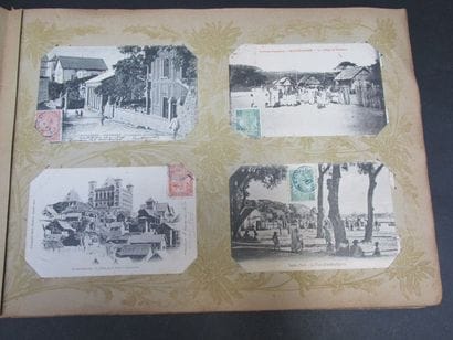 Album de cartes postales oblitérées début...
