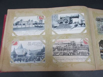 Album de cartes postales oblitérées début...
