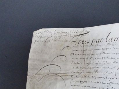 Nomination du sieur Bardon, au grade de lieutenant-colonel...